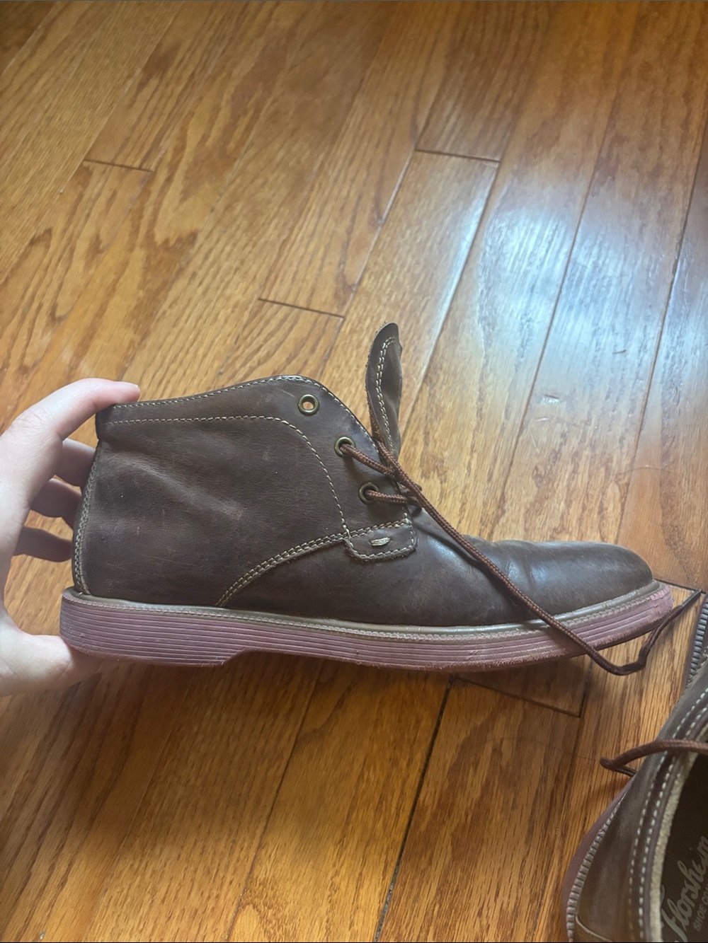 Florsheim Brown Leather Chukka Boots Boys 2 - Picture 4 of 5